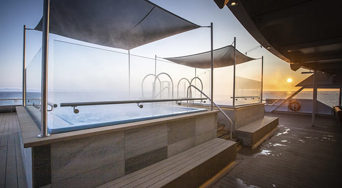 Jacuzzi in an Antarctica Cruise