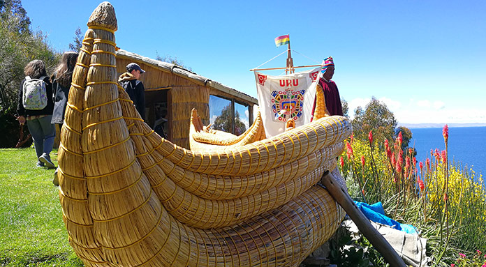 Totora Boat at Lake Titicaca