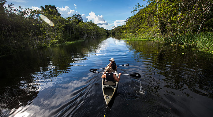 Kayaking in the Amazon Jungle