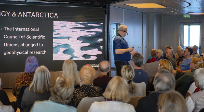 Briefing in an Antarctica Cruise