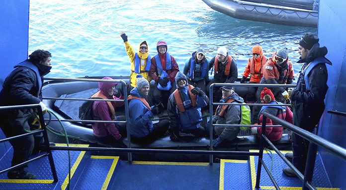 Guests in an Antarctica Cruise